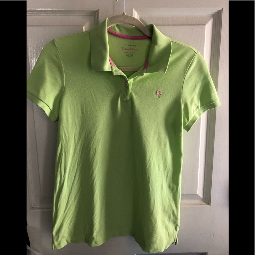 Lilly Pulitzer green polo shirt XS